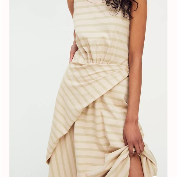 Free People Capri Midi Dress in Salt Marsh Combo - Picture 3 of 4